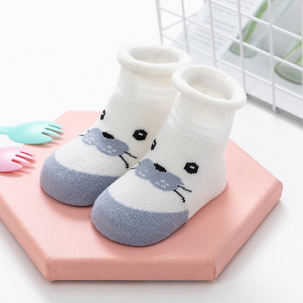 Kids Baby Baby Jongens Meisjes Sokken Ademend Cartoon Dieren Print Anti-Slip Sokken Pasgeboren Peuter Leuke Meias Infantil