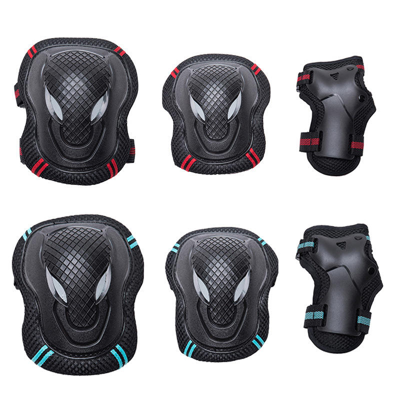 6X Adult Wrist Elbow Knee Pad Set - Skateboard Roller Skate Bike Protective Gear Guards