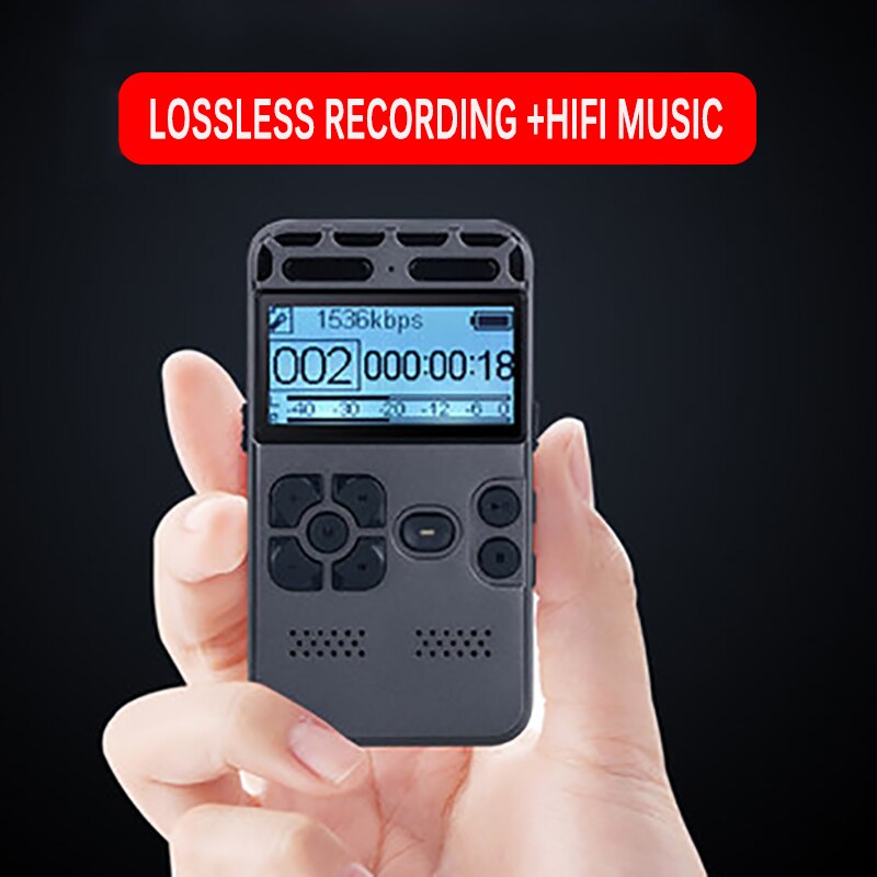 Sound Audio Recorder Dictafoon Digitale Voice Recorder 8Gb Voor Vergaderingen Agc Ruisonderdrukking Pcm En MP3 Speler Dubbele Microfoon