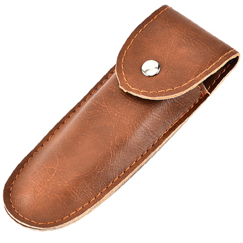 Abridor de vinho profissional, saca-rolhas de madeira sólida com abridor de garrafas de cerveja e cortador de folha: Leather Bag
