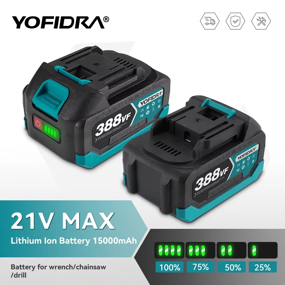 YOFIDRA 388VF 928VF Rechargeable Battery 22500mAh 3.0Ah 4.0Ah Lithium Ion Battery Li-ion Battery For Electric Power Tool