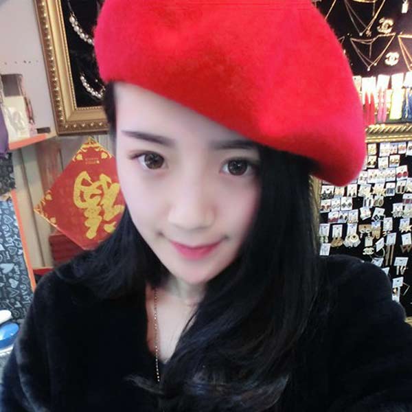 Elegent britisk dame kvinner strikket beret lue ski luer tam lokk lue xin
