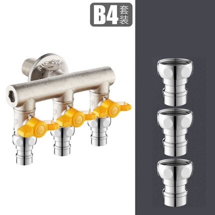 big flow DN15 Brass water valve bathroom faucet valve water inlet valve washing machine splitter angle valve: B4