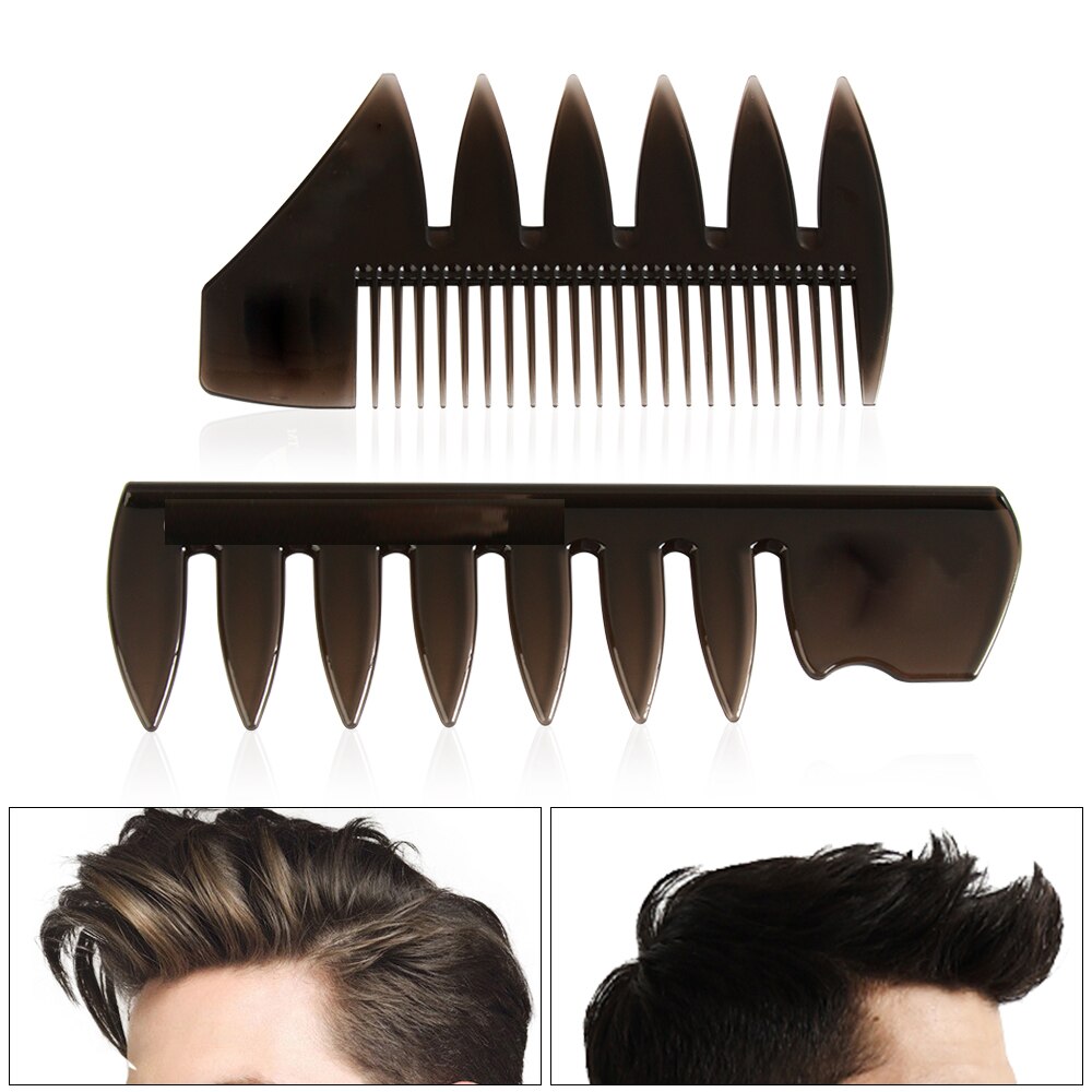 ! 1PC Wide Tooth Hair Brush Fork Comb Men Beard Hairdressing Brush Barber Shop Hair Styling Tools Salon Accessory Five Styles