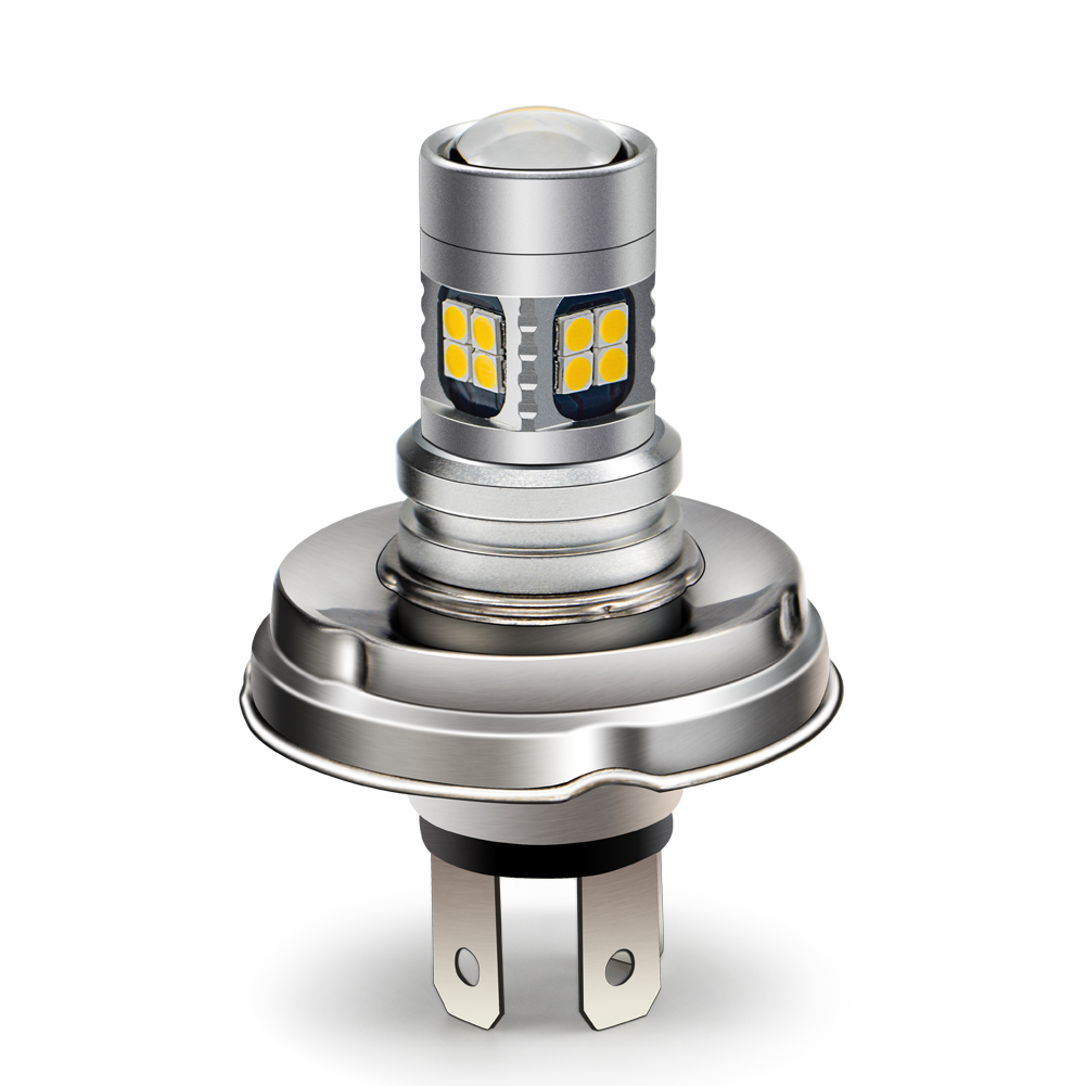 Ruiandsion  p26s p45t led-lampa scooteradapter motorcykel led-strålkastarlampa racerlampa 6v 12v 24v 30v vit varmvit gul: Gul