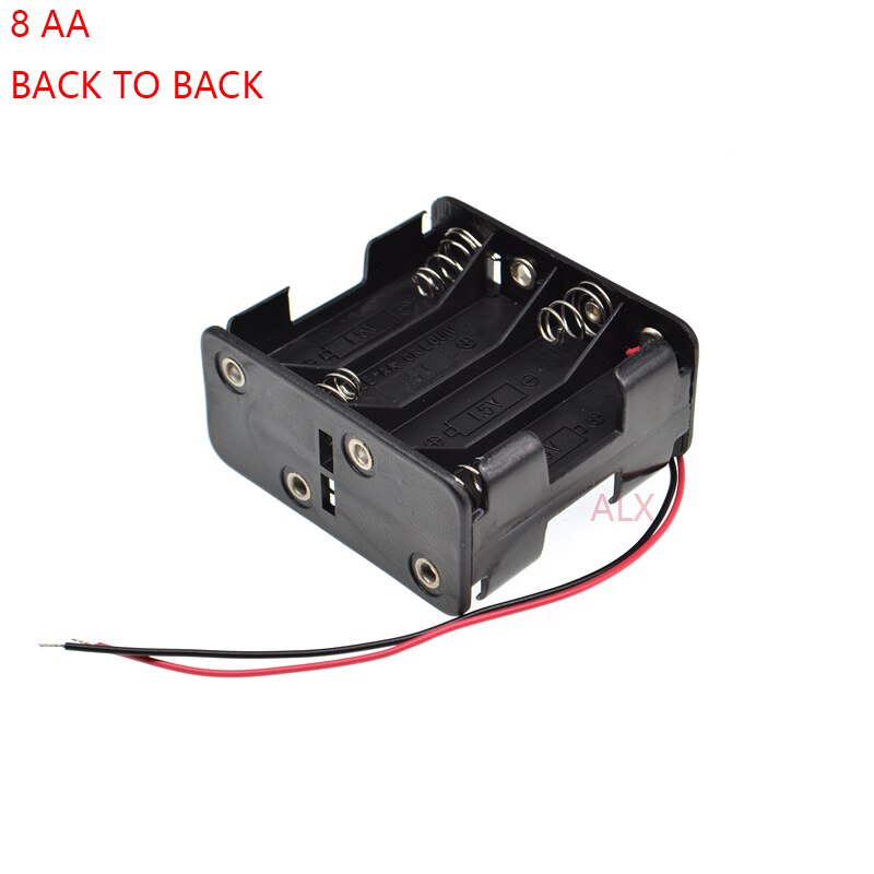 1 PCS 8 AA terug naar batterij houder met draad lood 8x1.5 v 12 V 4AA batterij case Opbergdoos 8 slot AA Batterij Shell 8XAA 8 X AA