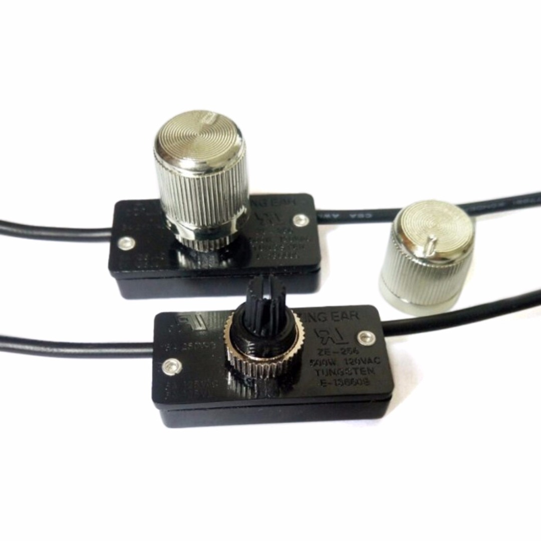 Adjustable Brass Light Dimmer Lamp Rotary Switch 120 Volt 500W Light Dimmer Knob Switch Controller For ZE-256 Zing Ear Mayitr