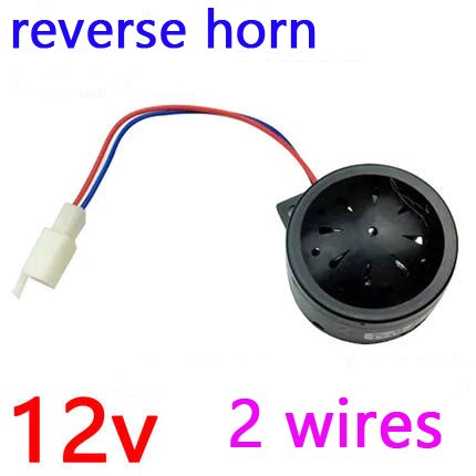 Elektrisk trehjulssykkel og firehjulet elektrisk scooterhorn ,12v 48-60v universell 4 i 1 bakover stemmeshorn med 6 ledninger: 12v 2 ledninger