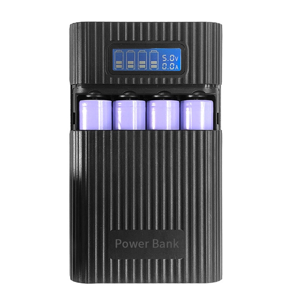 Anti-Reverse Diy Power Bank Box 4X18650 Batterij Lcd Display Lader Voor Iphone Diy Power Station case Voor Smart Telefoon