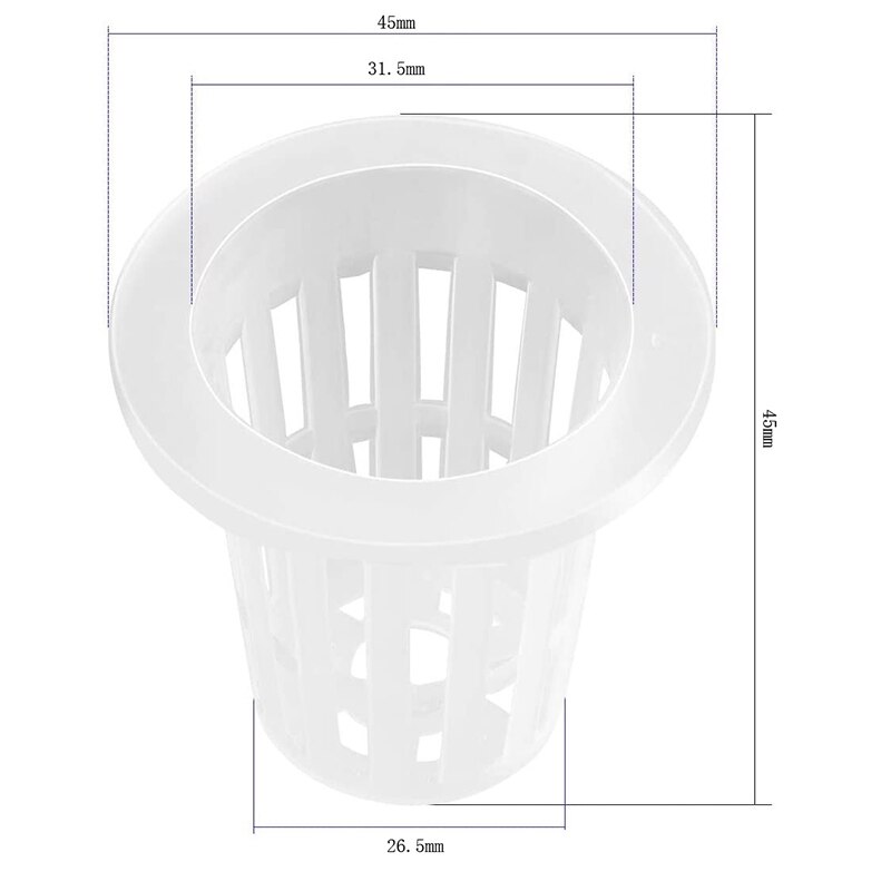 100Pcs Hydroponic orchid Slot Net Pot Slotted Mesh Net Cup Soilless Culture Vegetable Net Pots Baskets Cups orchid Pots