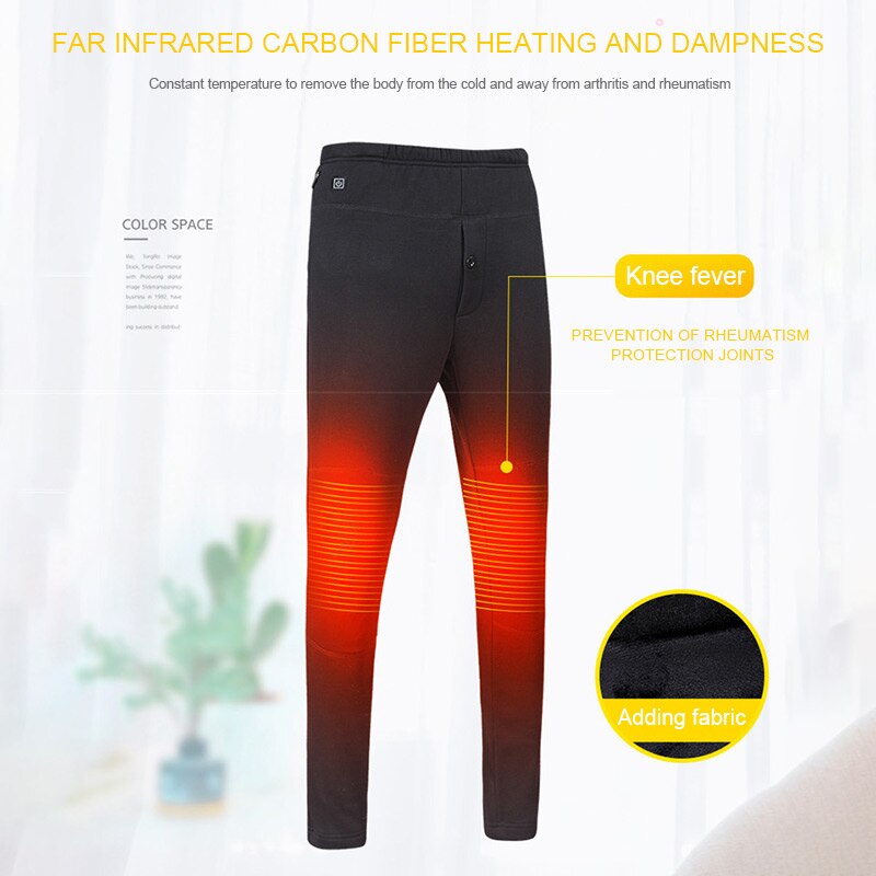 Pantalon chauffant USB pour homme, chauffant, rapide, électrique, polaire, thermique, confortable, sûr, pour le ski en plein air, hiver