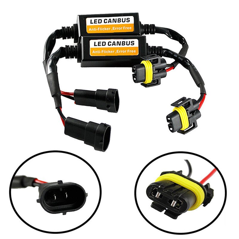 9005 LED Headlight Canbus Error Anti Flicker Resistor Canceller Decoder