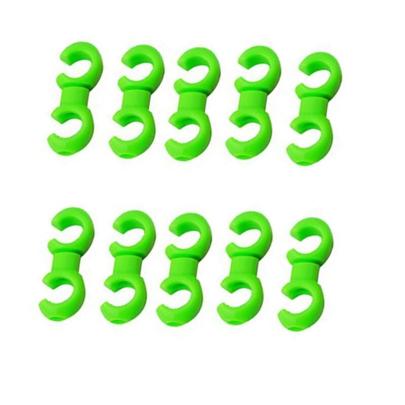 20/10 pcs Bicycle MTB Brake Cable S Style Clips Buckle Hose Guide Bike Cross Line Clip: 10 pcs Green