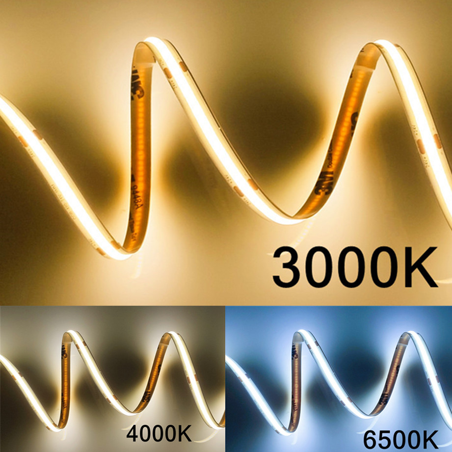 COB LED Strip Ultra Dunne 12 V 24 V 8 MM Tape Licht Met DC Plug/2pin Draad Dimbare lineaire Verlichting Hoge Dichtheid Lamp