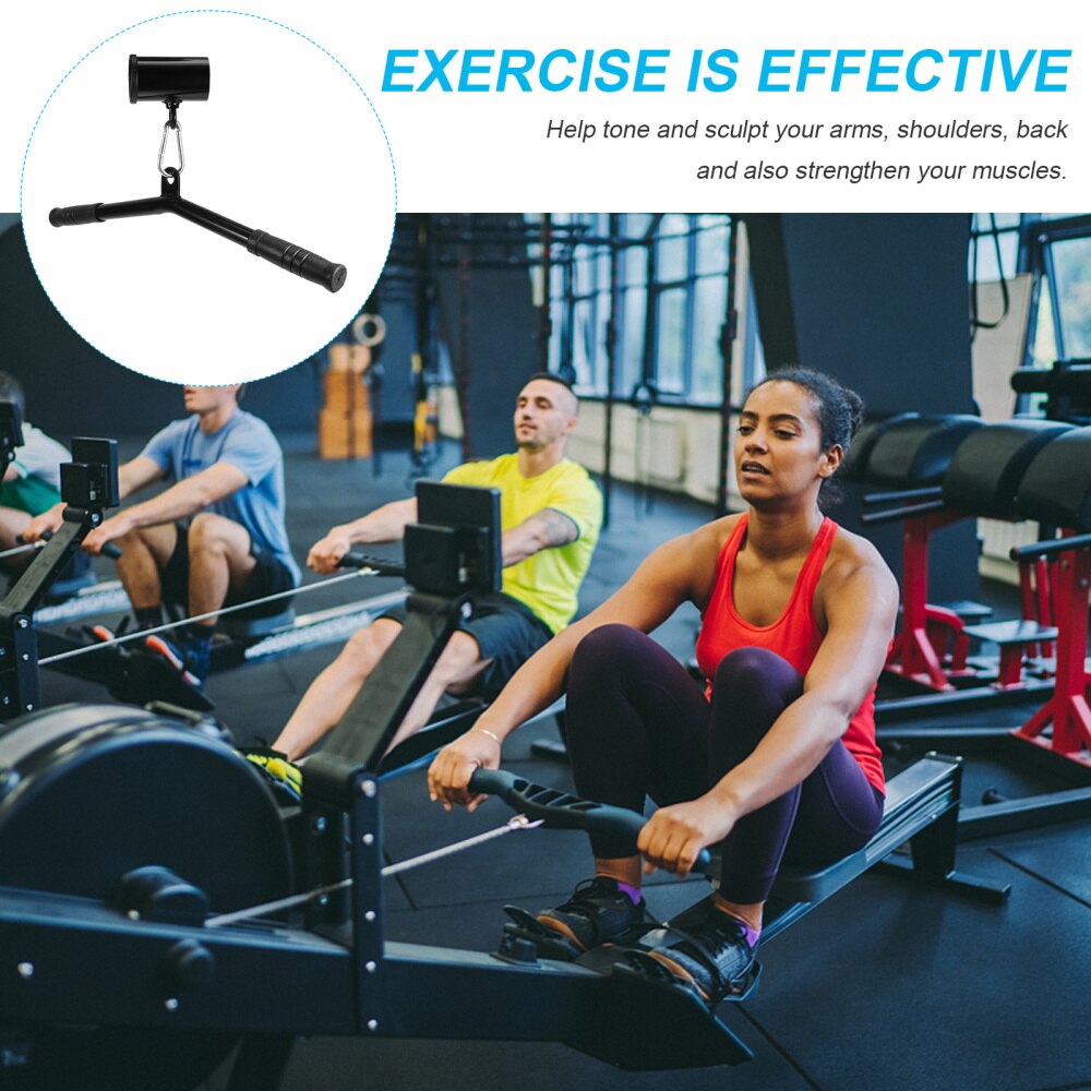 1 Set Home Gym Fitness Barbell Attachment V-Bar T-Bar Weight Lifting Handle