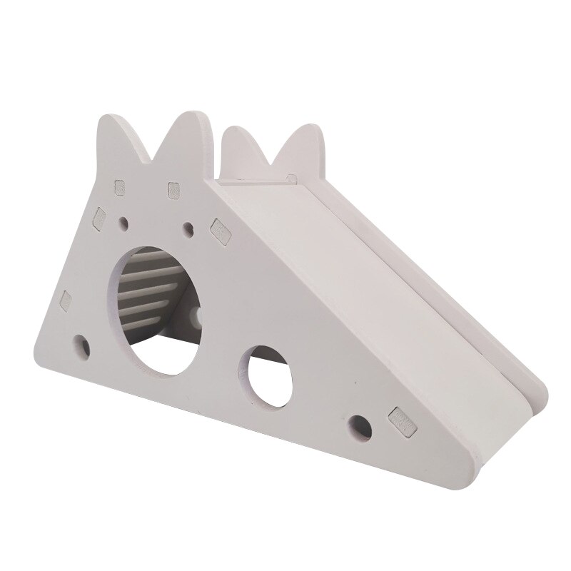 Zmontowany chomik zabawkowa zjeżdżalnia złoty niedźwiedź świnka morska kolorowa kabina zabawny oddychający dom chomika gniazdo akcesoria dla małych zwierząt: biały