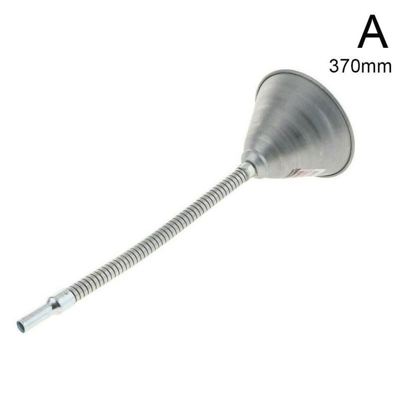 Embudo Universal de hierro para coche, embudo de repostaje de combustible y aceite de motor de gasolina, flexible con filtro, accesorios para coche: A