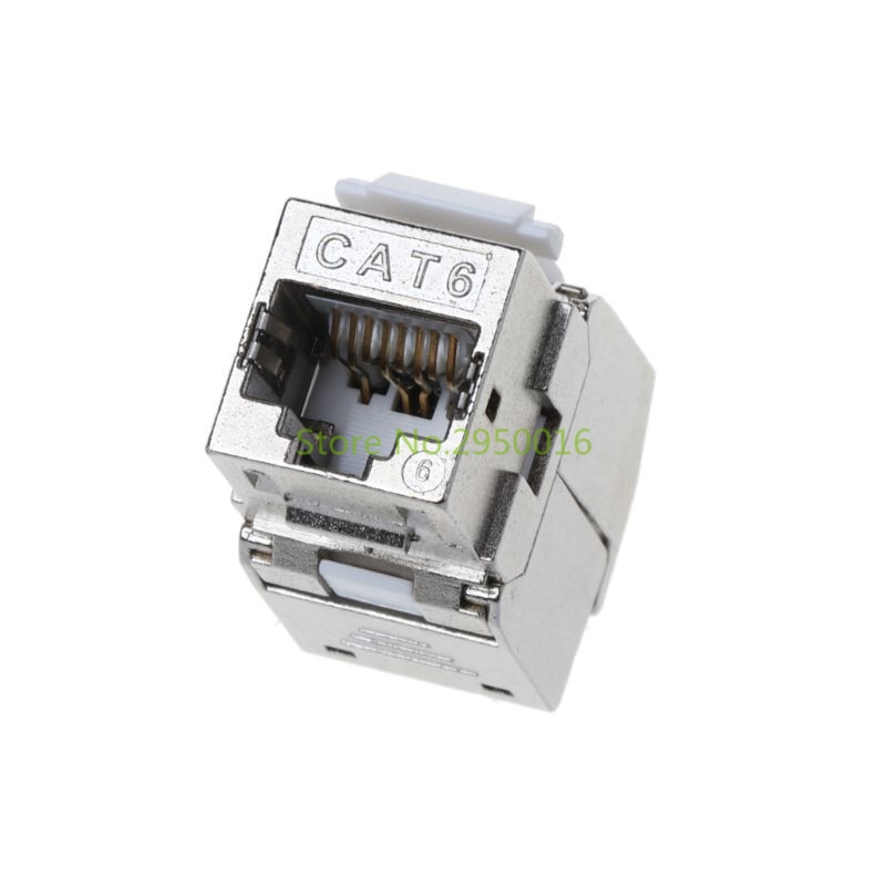 1Pc RJ45 Keystone Cat6/Cat6A Shielded FTP Zinc Alloy Module Network Keystone Jack Connector Adapter C26