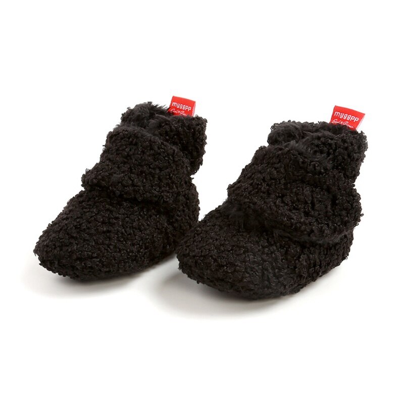 Inverno do bebê recém-nascido meninas botas de neve sapatos sólida cashmere de pelúcia retalhos botas moda fundo macio sapatos berço quente: B / L