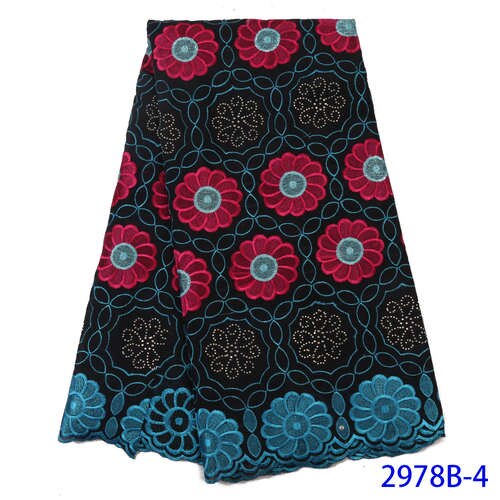 Nigeria lace fabric lace cotton lace African nigerian laces for women dresses KS2978B-1: 2978B-4