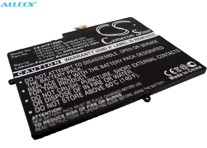 Cameron Sino Tablet Battery 6000mAh - HSTNH-F29C-S, HSTNH-I29C, HSTNN-S29C-S for HP TouchPad 10