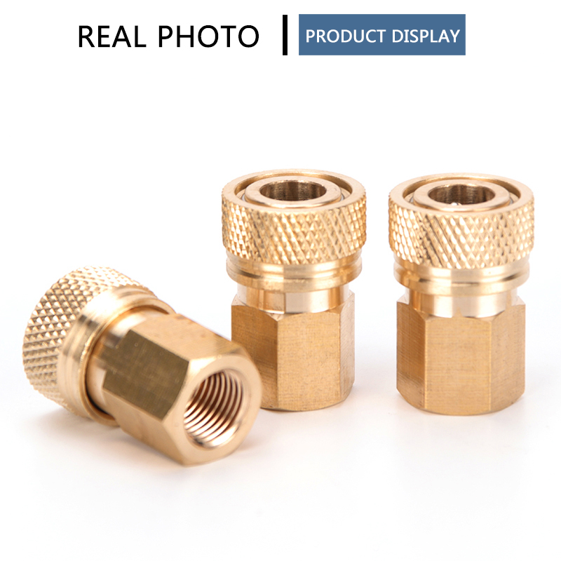 M10x1 Draad Vrouwelijke Quick Release Disconnect 8Mm Air Bijvullen Koppeling Sockets Koperen Fittingen Regelmatige Stijl 40mpa 2 Stks/set
