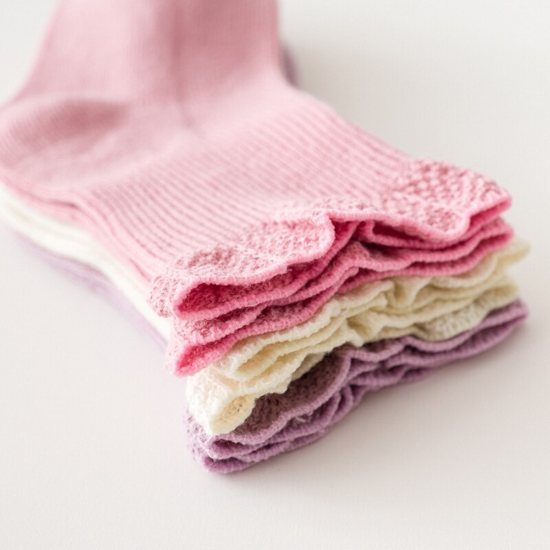 3 pares/lote bebê meias crianças meninas outono inverno quente meias cor sólida roupas acessórios para 0-5 anos criança