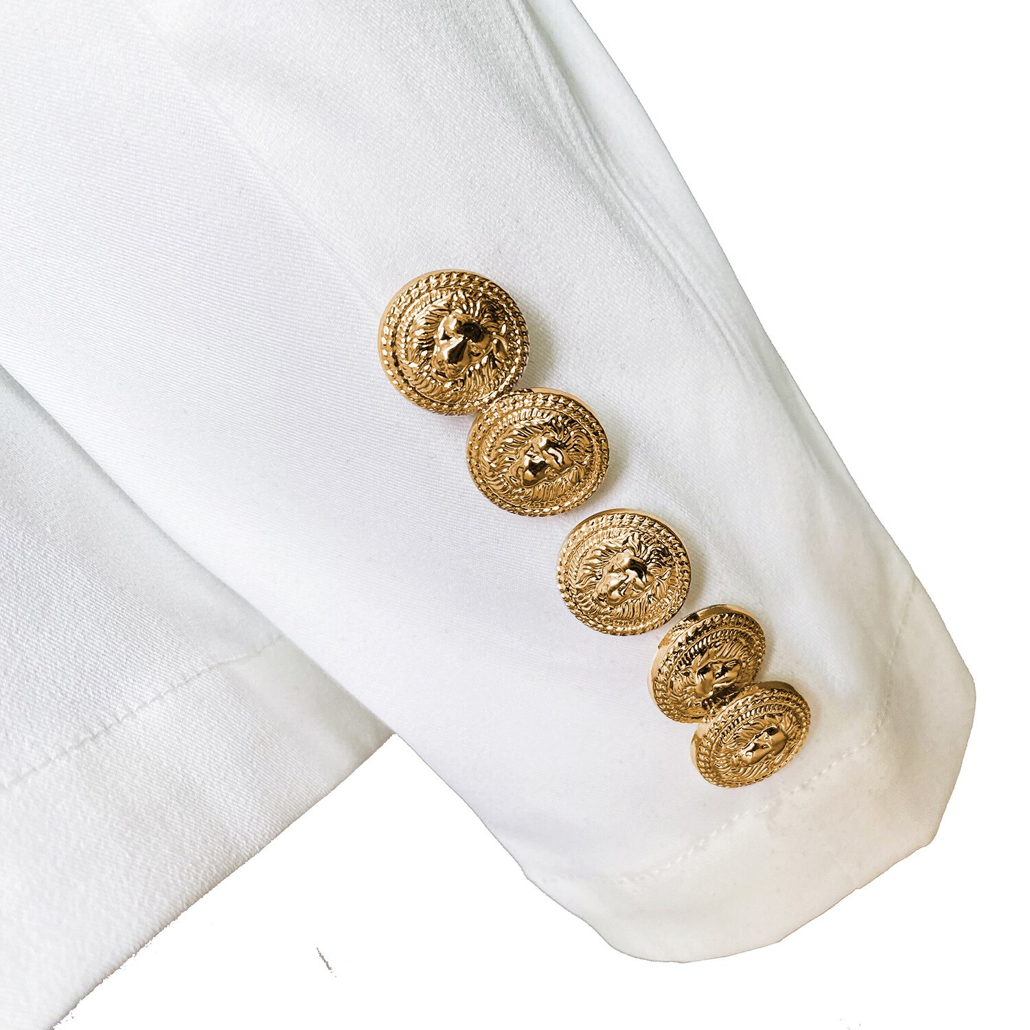 Kavaj jacka dam dubbelknäppt metall lejonknappar kavaj slim fit snygg kappa kontor dam outfit