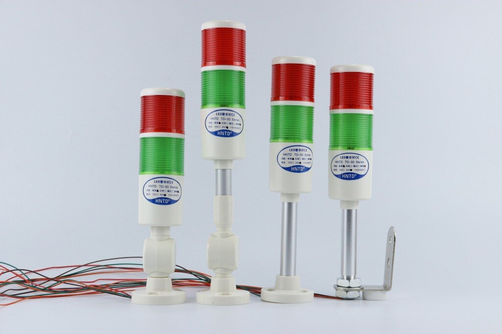 Dia 50mm Industrial Multilayer Stack light Indicator Foldable LED Signal Tower Alarm caution light for machinery 12V 24V