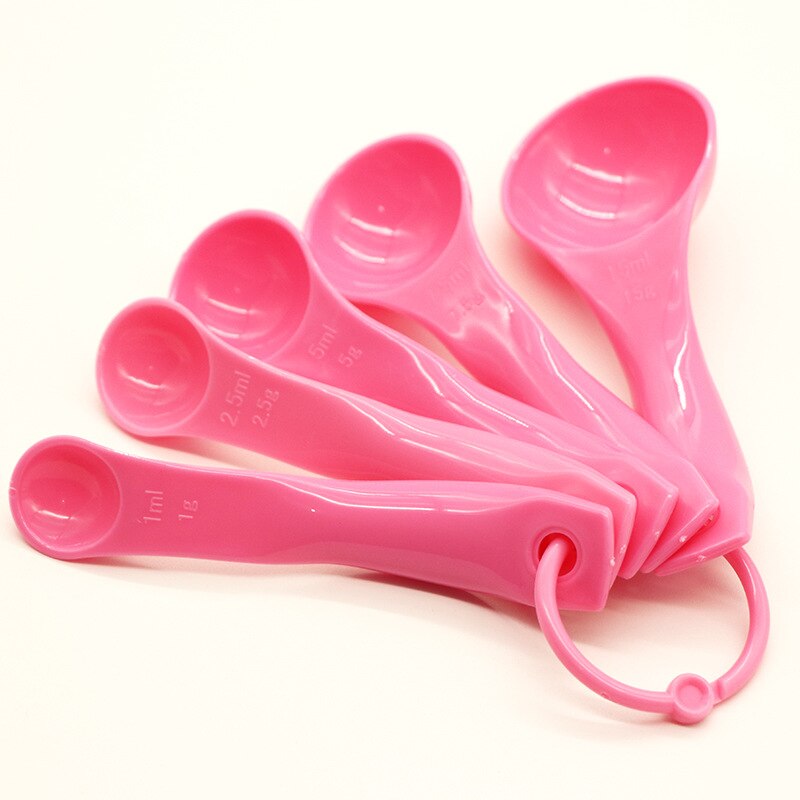 5 Stks/set Keuken Maatlepels Roze Cake Bakken Meel Maatlepels Keuken Koken Accessoires