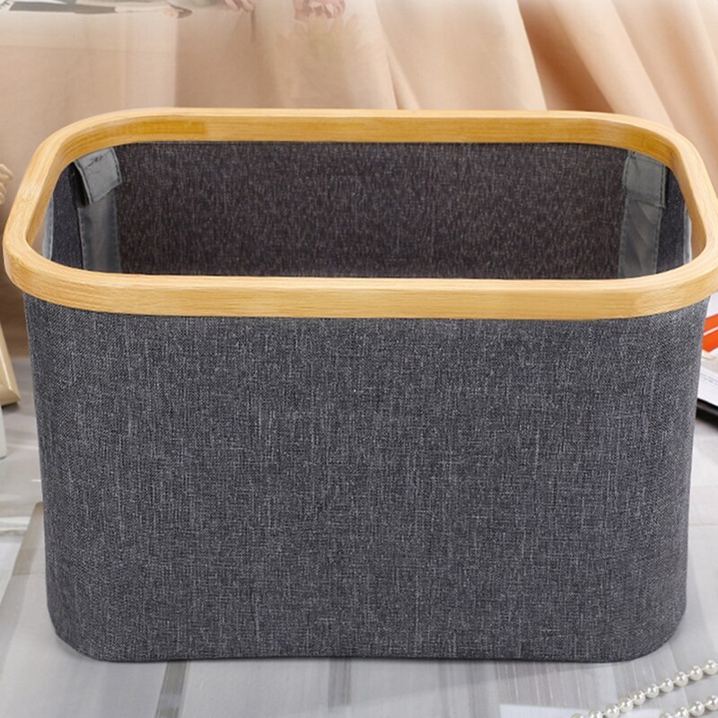 Bamboo Laundry Basket with Lid Hampers For Laundry Hamper with Handles Foldable Hamper Easily Transport Laundry,Grey