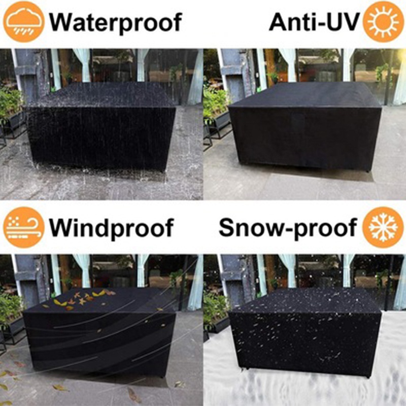 420D Oxford Fabric Furniture Covers Anti-UV Outdoor Sofa Table Chair Dust Proof Cover Garden Patio Waterproof Furniture Cover