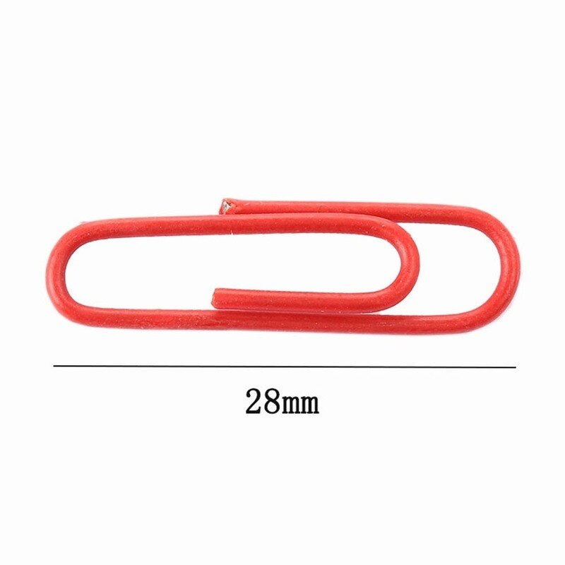 100 Pcs Universele Pin Paperclip 28 Mm Kleur Gecoat Plastic Paperclip Vernikkeld Paperclip Paperclip