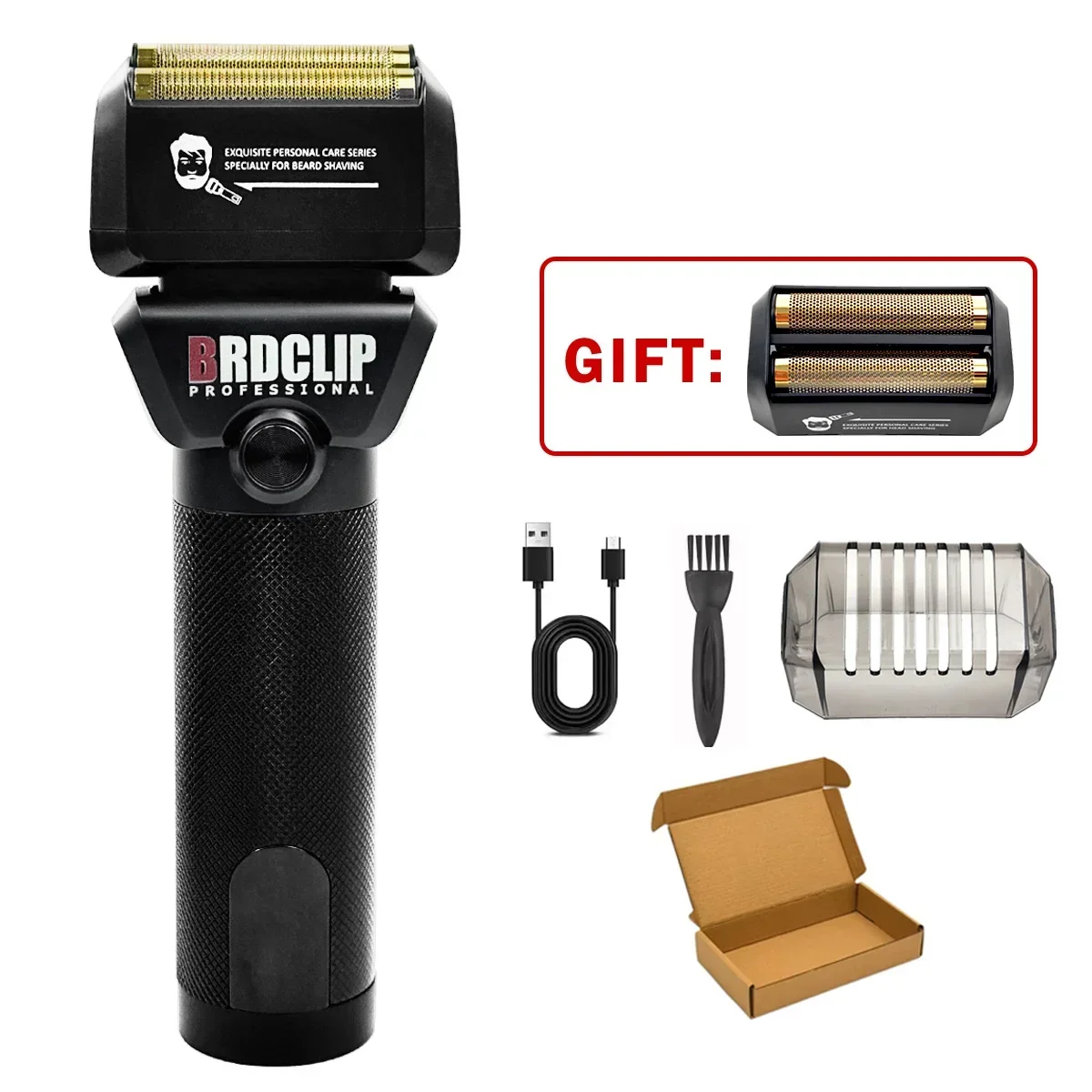 BRDCLIP 363 7000 tr/min Double anneau rasoir alternatif 2025 nouvelle tondeuse à cheveux professionnelle LED affichage Machine blanchisseur couteau à barbe: green