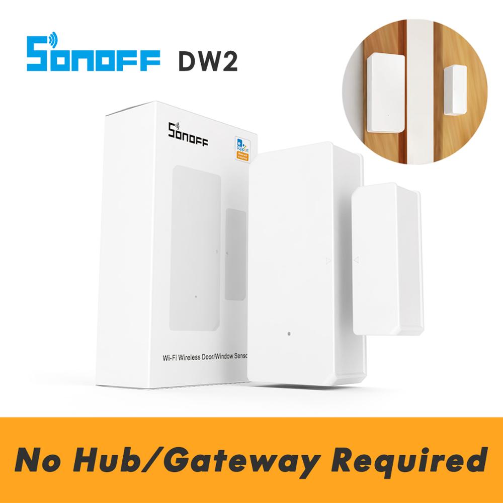 Sonoff  dw2 smart wifi-dørsensor, trådløs dørvinduesensor, ingen hub-gateway krævet, ewelink app alarm smart hjem sikkerhed