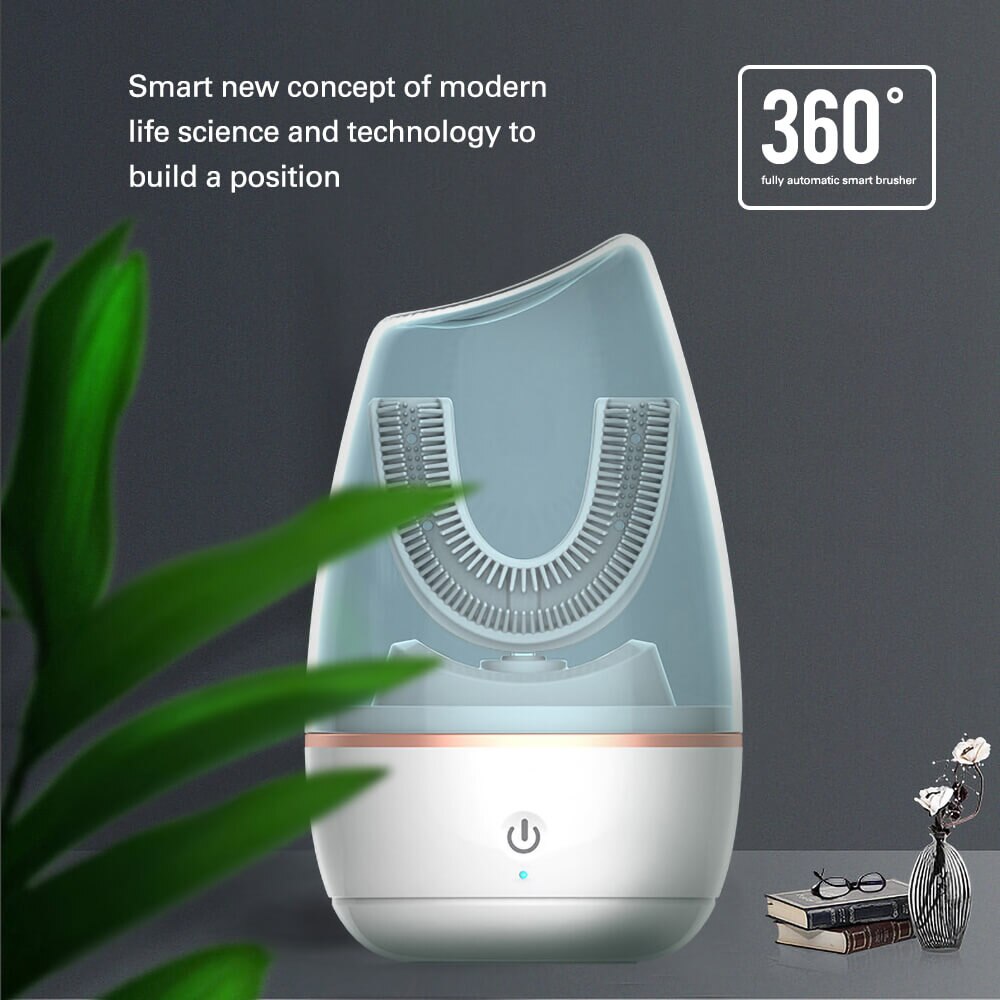 360 Degrees Intelligent Automatic Sonic Electric Toothbrush U Type Automatic Sonic Electric Toothbrush