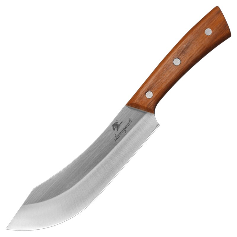 Kokk slagterkniv højkulstof 4 cr 13 stålkniv køkkenkniv skarp skæring kutter kød slagterknive: Default Title