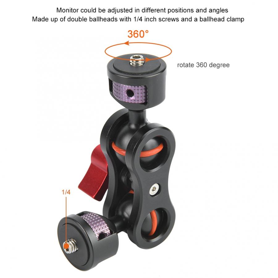 Quick Release Articulating Arm with Double Ballheads 1/4 Articulating Arm