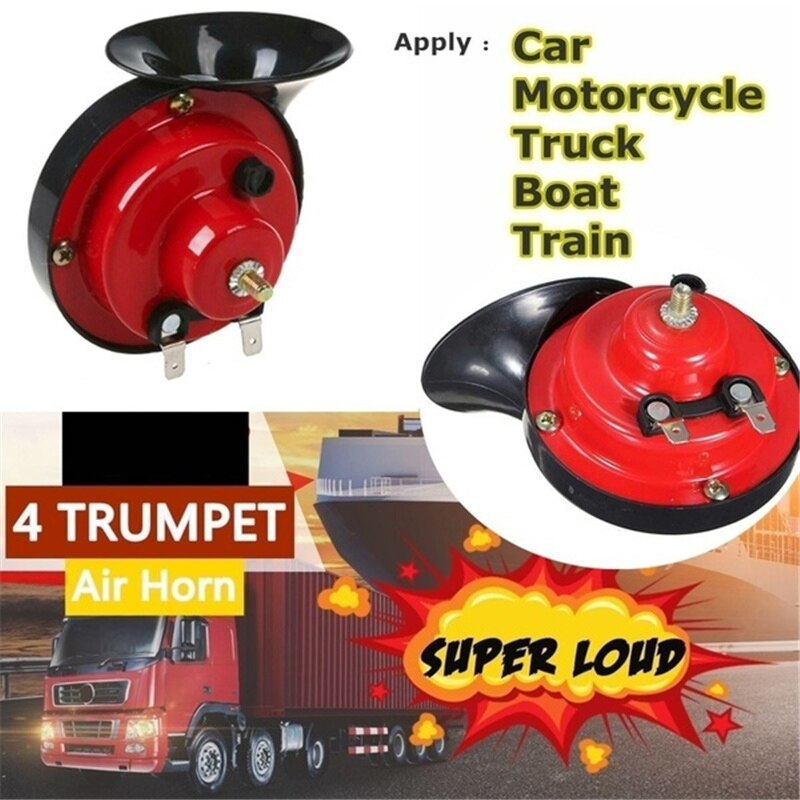 Compresseur de klaxon très fort avec Kits de montage pour voiture, trompette 12V 115-130db