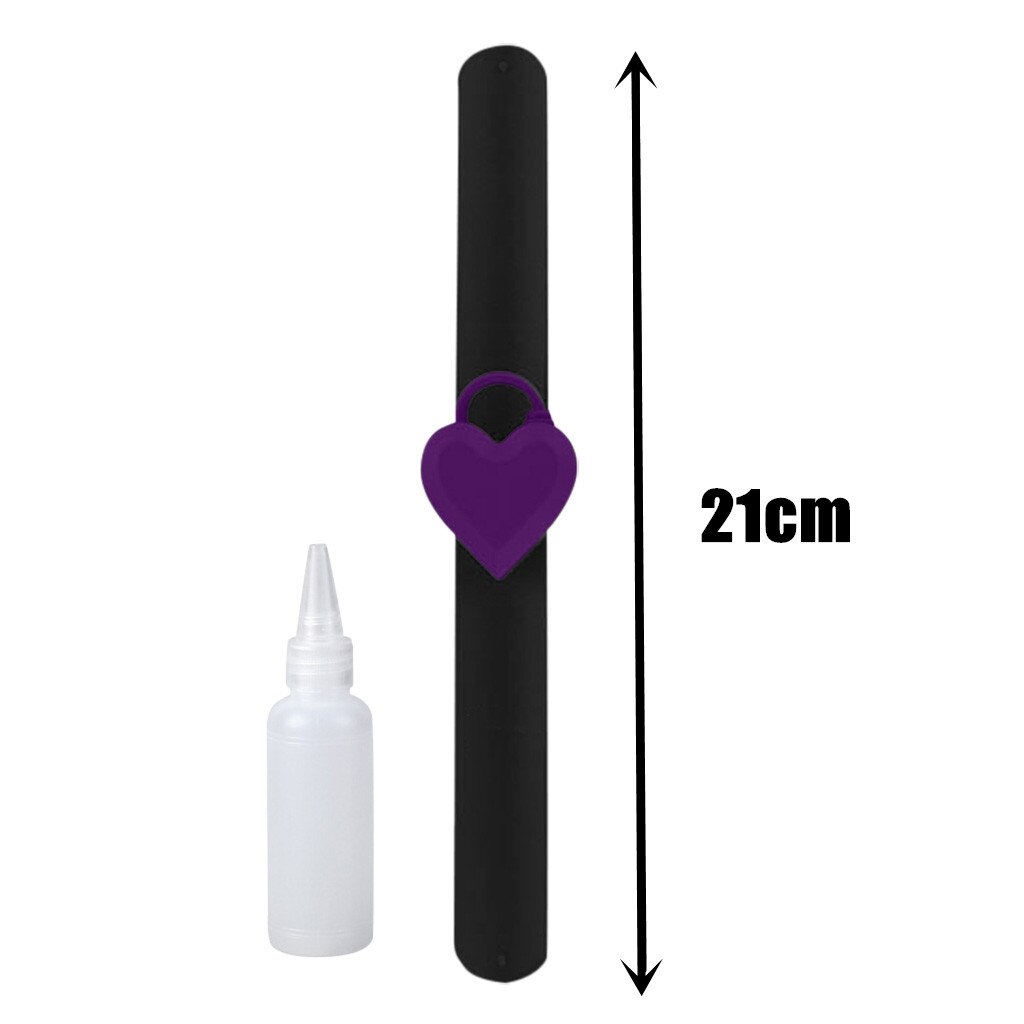 Love Heart Wash Hand Gel for kid and women Hand Sanitizer Dispensing Portable Bracelet Wristband Hand Dispenser Sanitizer