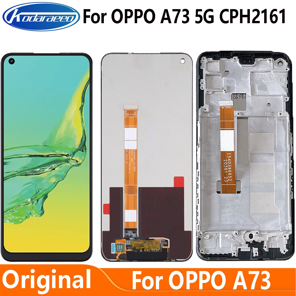 Original 6.5 " für oppo  a73 5g cph 2161 lcd-display-touchscreen-digitizer-einheit ersatzteile