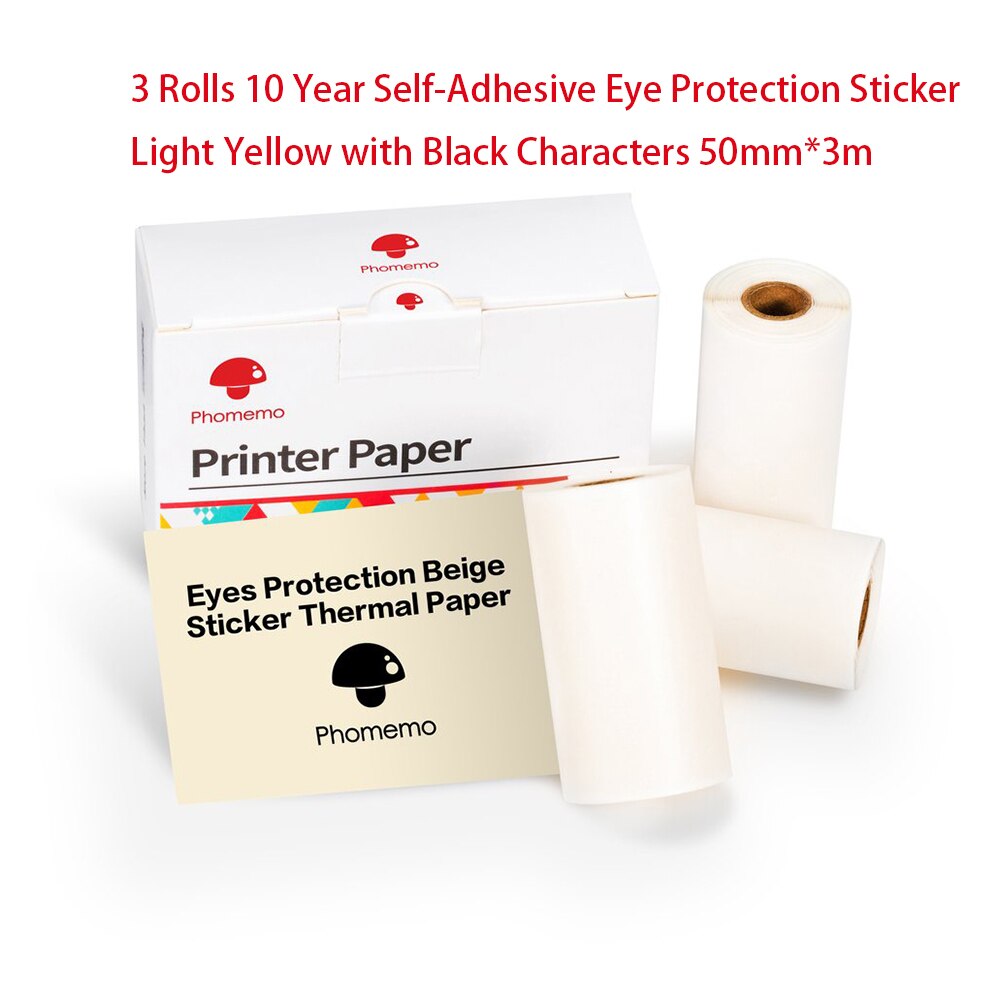 Phomemo – Papier thermique auto-adhésif, étiquette autocollante imprimable, pour imprimante M02/M02S/M02Pro, Papier Photo: 10Year Sticker Light