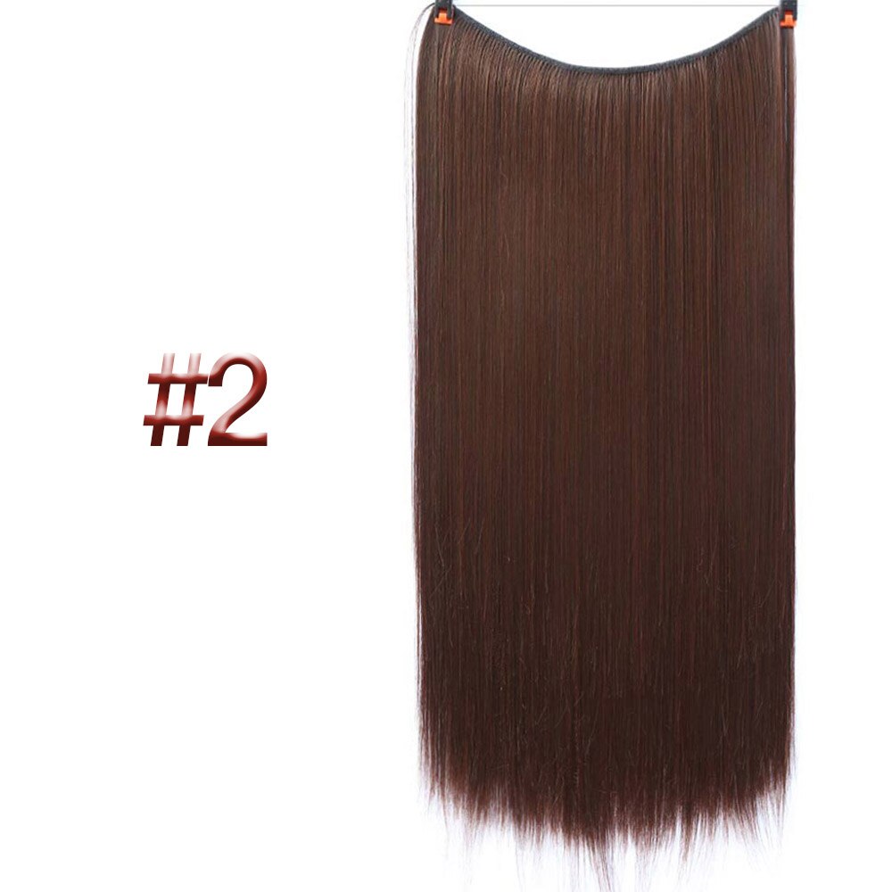 Liangmo Hair Extensions Onzichtbare Ombre Synthetische Natuurlijke Flip Verborgen Geheim Draad Crown Grijs Roze Voor Vrouwen: Z2