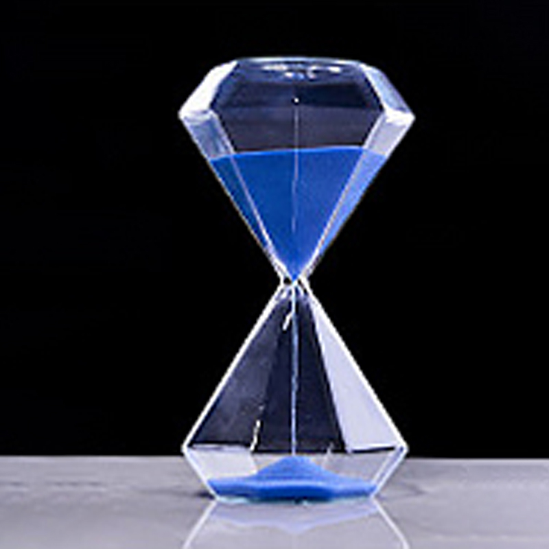 Clessidra in vetro creativo in muratura in stile nordico 30 minuti artigianato casa soggiorno scrivania decorazione accessori regali: Blu