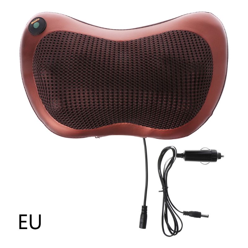 Almohada de masaje eléctrica para el hogar, Shiatsu masajeador cojín para el cuello, Lumbar, calor para el coche, RXJC