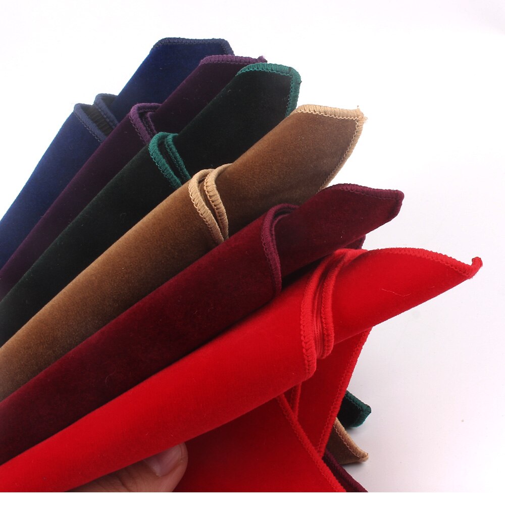 Solid Pocket Square For Men Red Black Hanky Mens Handkerchiefs Casual Suits Square Handkerchief Towels For Party Scarves