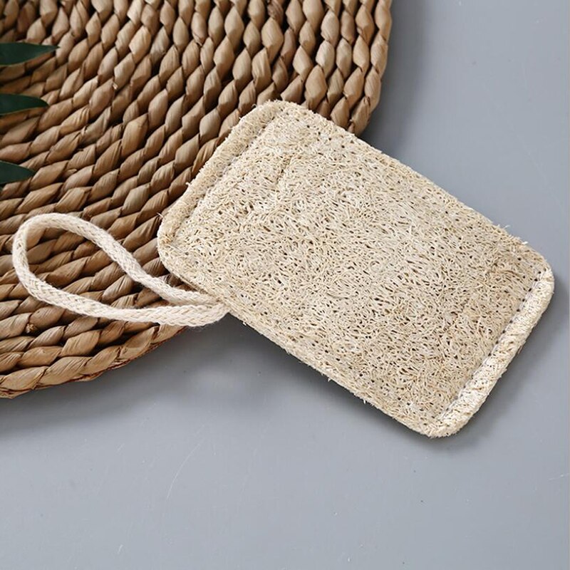 Natuurlijke anti-olie milieuvriendelijke keuken loofah spons afwas schuurspons schoonmaakborstel vaatdoek keukengereedschap: Geel