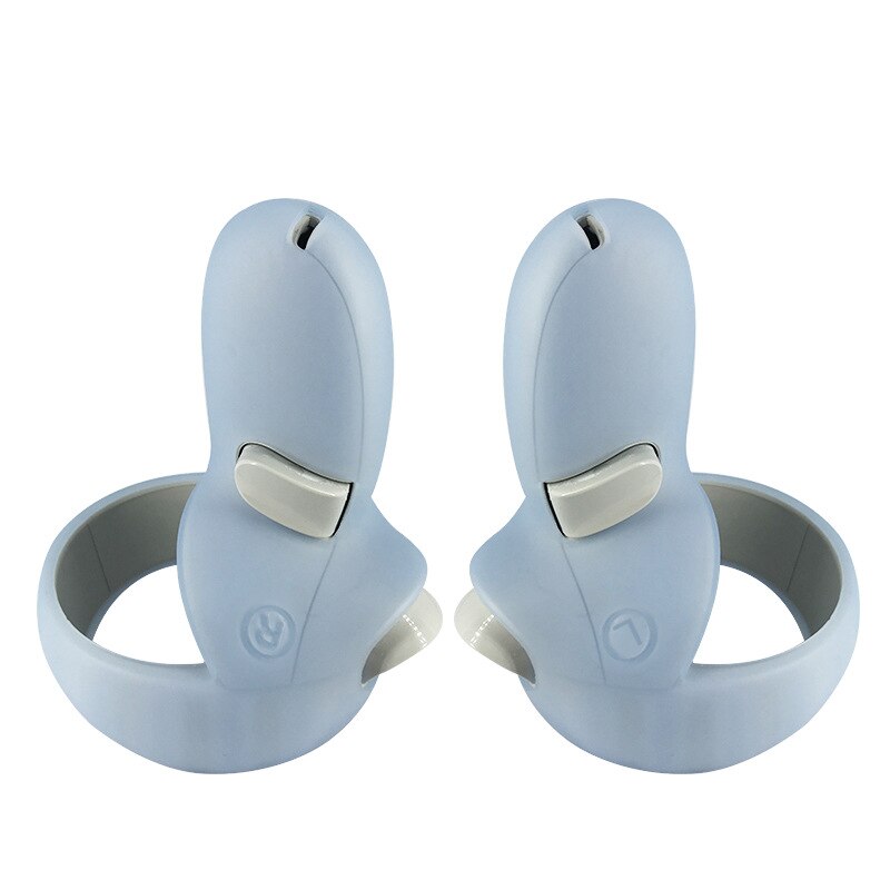 Husă de protecție pentru oculus quest 2 vr accesorii vr controller husă de prindere cu mâner manșon de protecție complet din silicon pentru quest 2: Albastru transparent