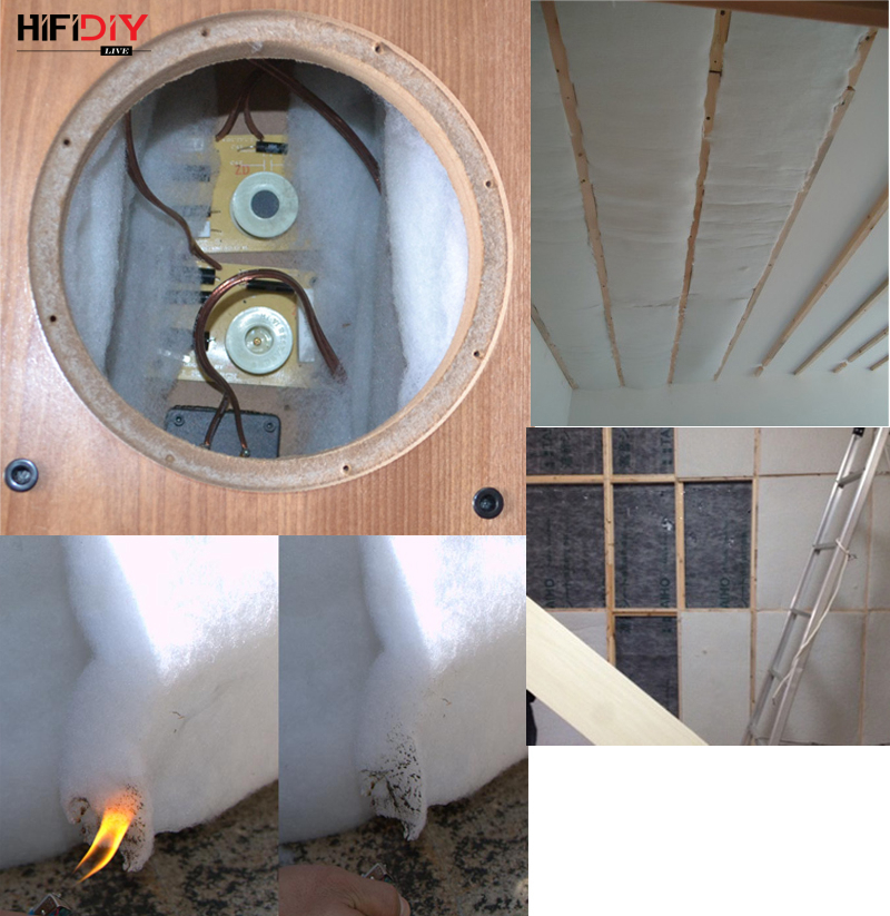 HIFIDIY LIVE Width 1m Polyester Fiber Wool Acoustic insulation material sound-absorbing cotton white cotton flame-retardant