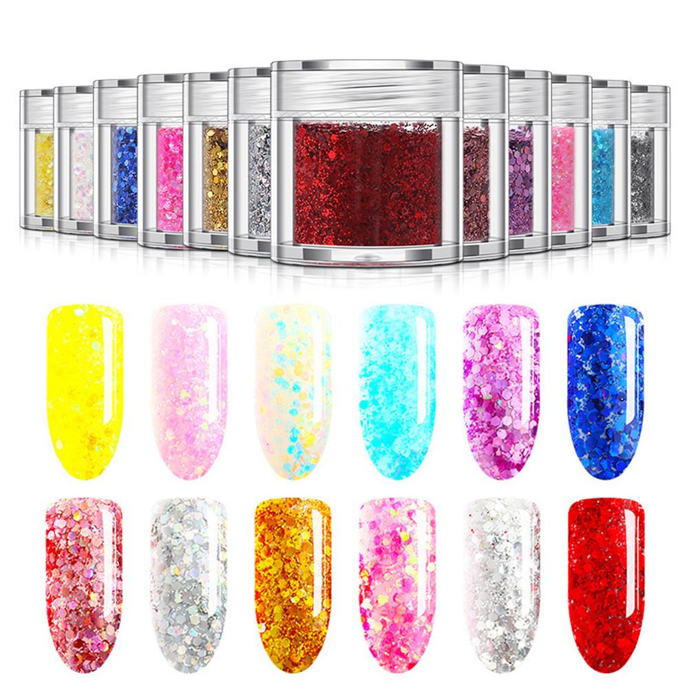 1 stuk nagel glinsterende pailletten nagelaccessoires patch gradiënt kleurrijke pailletten voor nail art manicure decoratie